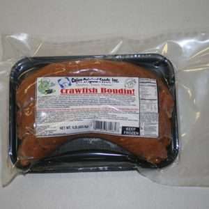 1 lb retail pack of crawfish boudin