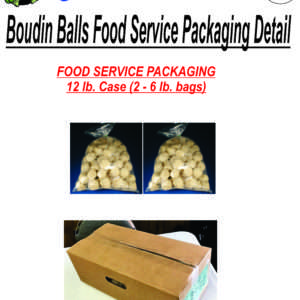 Boudin Balls Food Service Packaging Detail