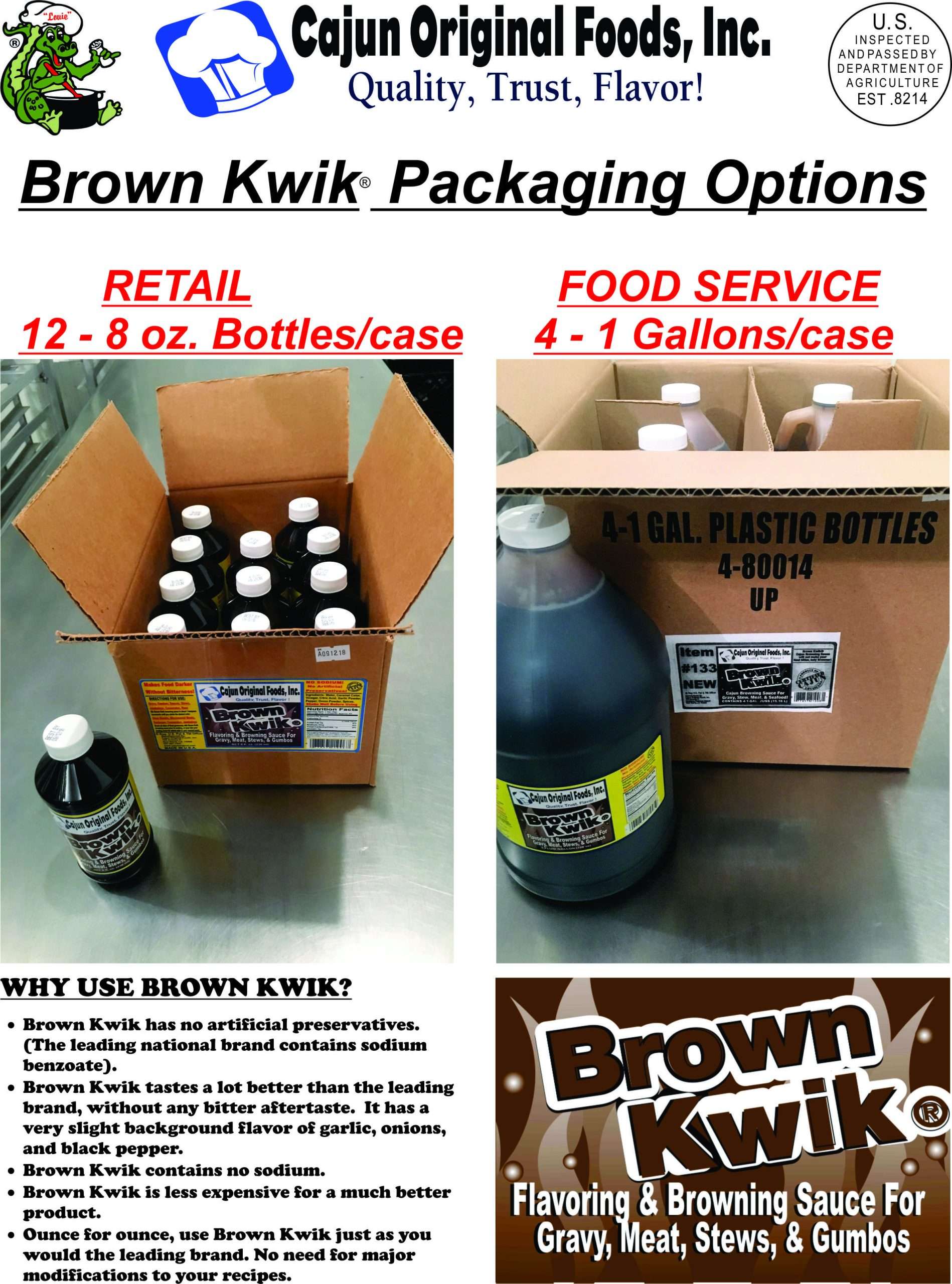 Brown Kwik Packaging Options